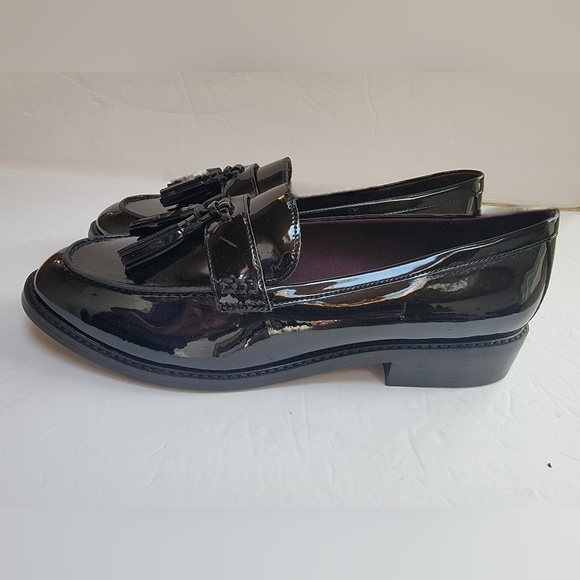 Franco Sarto Carolynn Low Tassel Loafers for Women Patent Black Size 11 - Picture 2 of 5